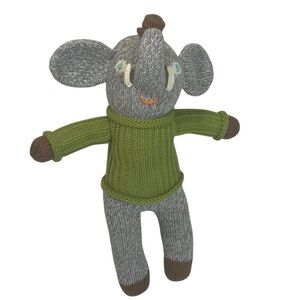Biabla “Hercule the Elephant” hand-knitted cotton plushie.